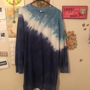 Tye Dye Sweatshirt Dress Old Navy 